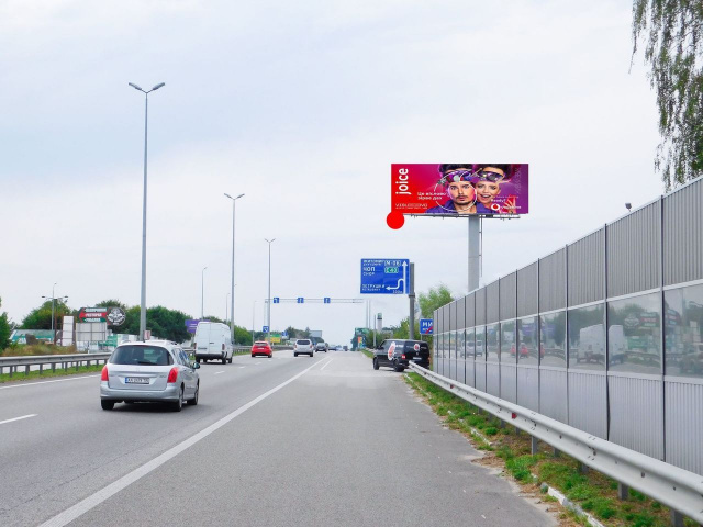 Суперборд 4x12,  Виїзд з Києва, в сторону Житомира, біля повороту на Мілу, до котедж.городку Міла Петрушки