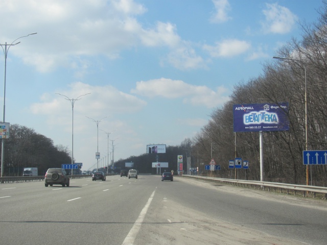 Щит 6x3,  Бориспільське шосе з м.Бориспіль (30+600м перед АЗС АМІК) в напрямку м.Київ