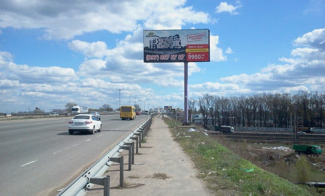 Щит 6x3,  Кільцева дорога, Жулянський шляхопровід, в напрямку Одеської пл.
