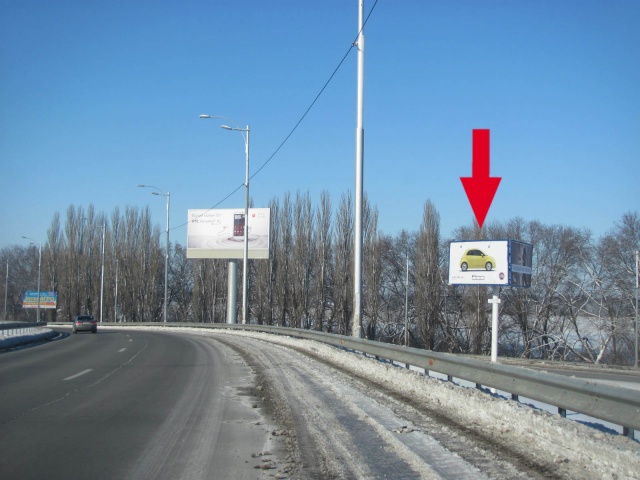 Щит 6x3,  Бориспільське шосе з Аеропорту "Бориспіль", (ландшафтний дизайн "Мій Сад", в напрямку м. Київ (з'їзд з мосту)
