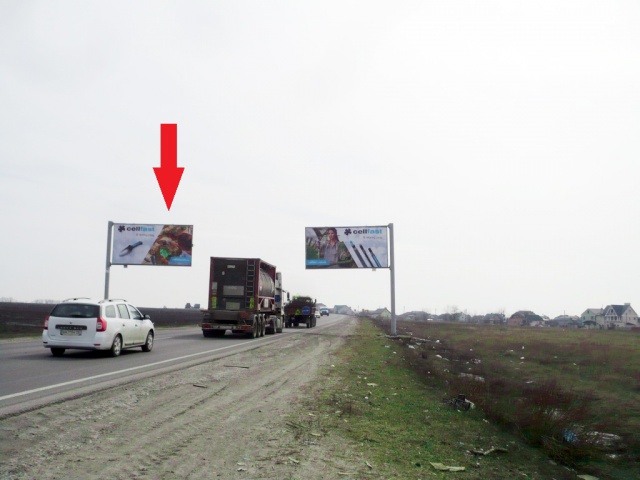 Щит 6x3,  Кільцева дорога(траса М-03км 13+440  ліва), з'їзд з пр.Гагаріна до пр-т Московский ,ХТЗ ,виїзд з міста на  Ростовську трасу .