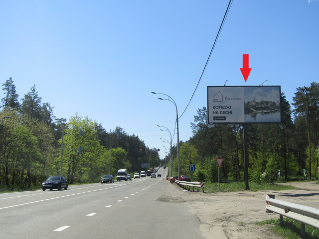 Щит 6x3, Мінський просп., (пансіонат "Пуща Водиця"), в напрямку в м.Київ, 16км+350 Щит 6x3, Мінський просп., (пансіонат "Пуща Водиця"), в напрямку в м.Київ, 16км+350