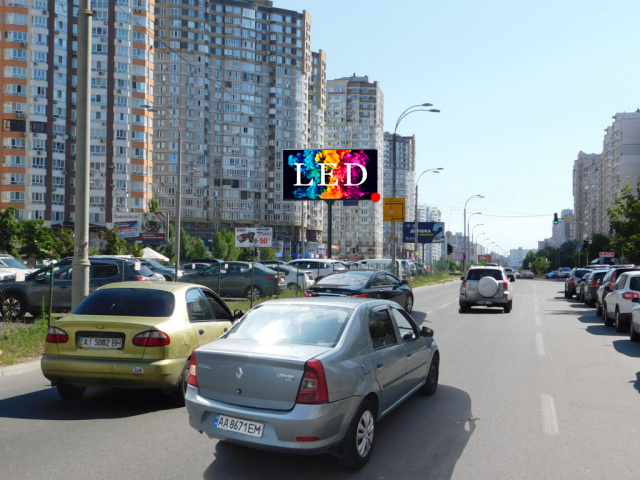Цифрова панель 6x3,  Ахматової вул. 44 на розподілювачі, в напрямку вул.Урлівська